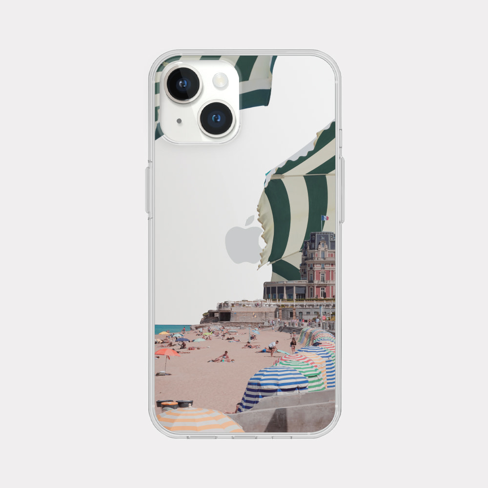 color beach 디자인 [클리어 폰케이스]아이폰14 13 12 미니 mini 엑스 프로 pro max 맥스 갤럭시 Z플립 스마트 변색없는 젤리 감성