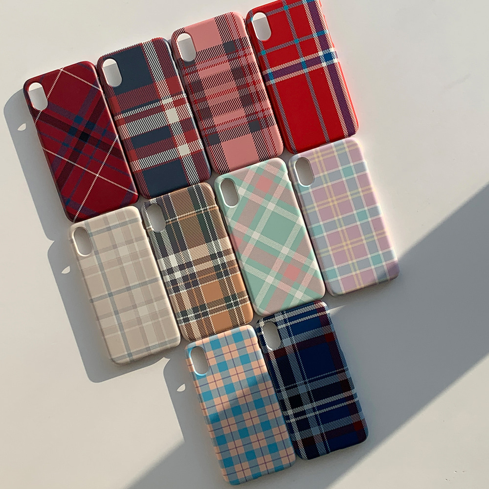 Check pattern series 디자인 [하드 폰케이스]아이폰14 13 12 미니 mini 엑스 프로 pro max 맥스 갤럭시 Z플립 핸드폰 감성