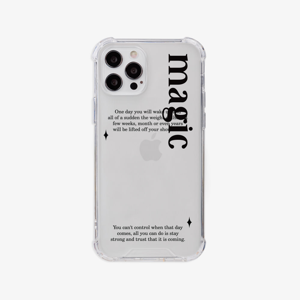 magic 레터링 디자인 [탱크투명 폰케이스]아이폰14 13 12 미니 mini 엑스 프로 pro max 맥스 갤럭시 Z플립 스마트 변색없는 젤리 감성