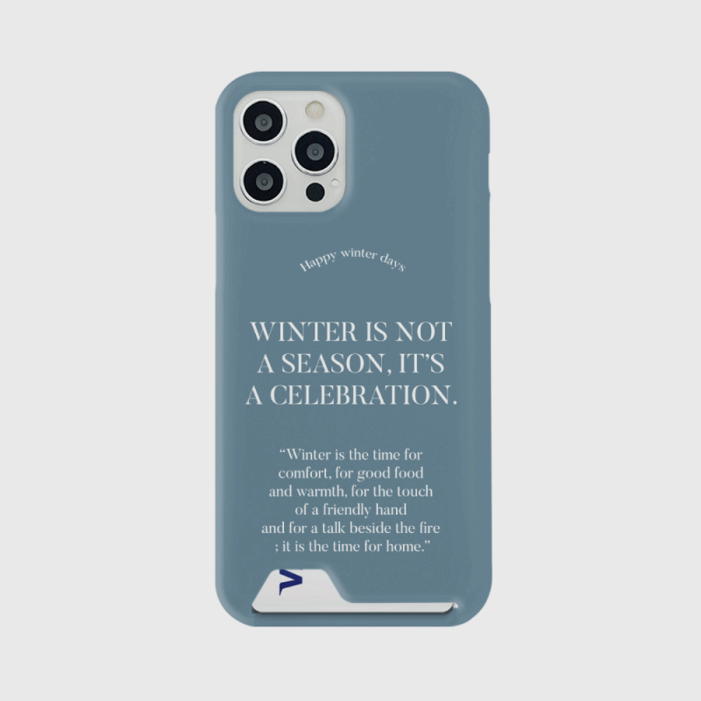 winter day 디자인 [카드수납 폰케이스]아이폰14 13 12 미니 mini 엑스 프로 pro max 맥스 갤럭시 Z플립 핸드폰 감성