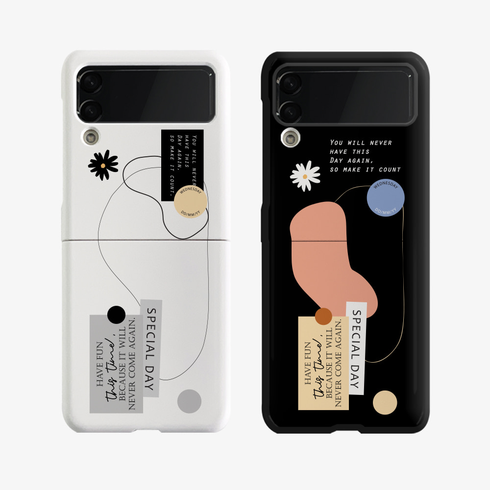 special day sticker 디자인 [제트플립 하드 폰케이스]아이폰14 13 12 미니 mini 엑스 프로 pro max 맥스 갤럭시 Z플립 핸드폰 감성