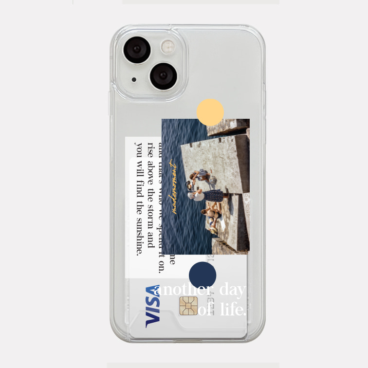 nostalgia sticker 디자인 [투명 카드수납 폰케이스]아이폰14 13 12 미니 mini 엑스 프로 pro max 맥스 갤럭시 Z플립 스마트 변색없는 젤리 감성