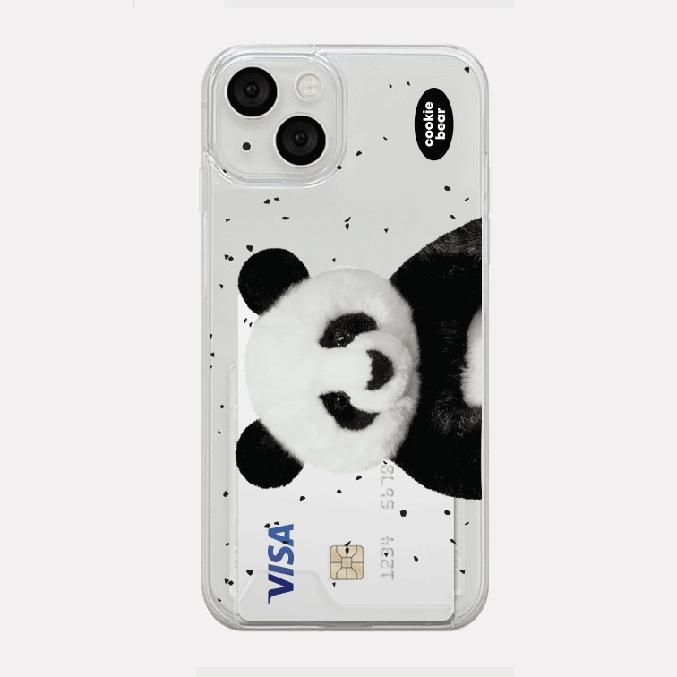 cookie bear 디자인 [투명 카드수납 폰케이스]아이폰14 13 12 미니 mini 엑스 프로 pro max 맥스 갤럭시 Z플립 스마트 변색없는 젤리 감성