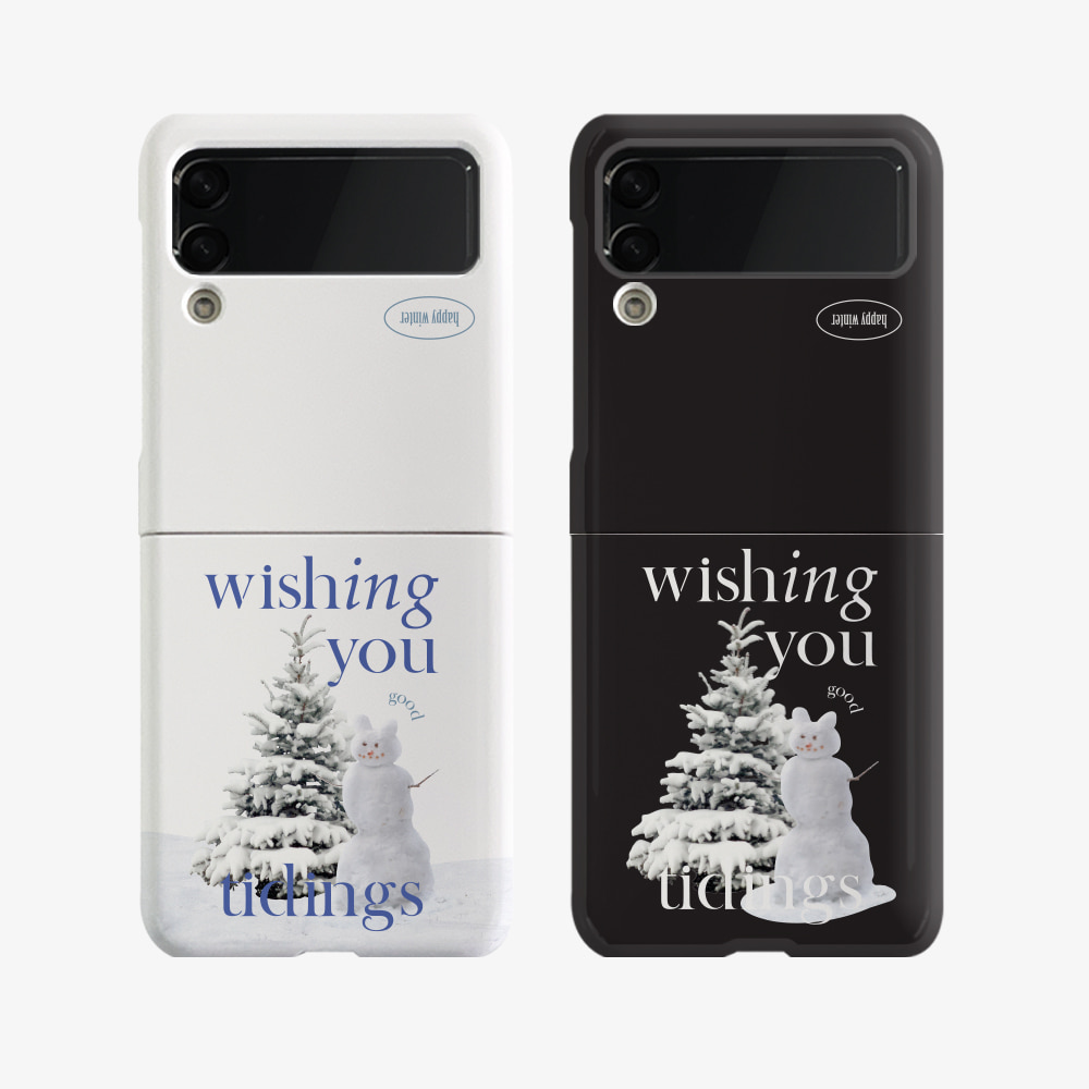 wish snow 레터링 디자인 [제트플립 하드 폰케이스]아이폰14 13 12 미니 mini 엑스 프로 pro max 맥스 갤럭시 Z플립 핸드폰 감성