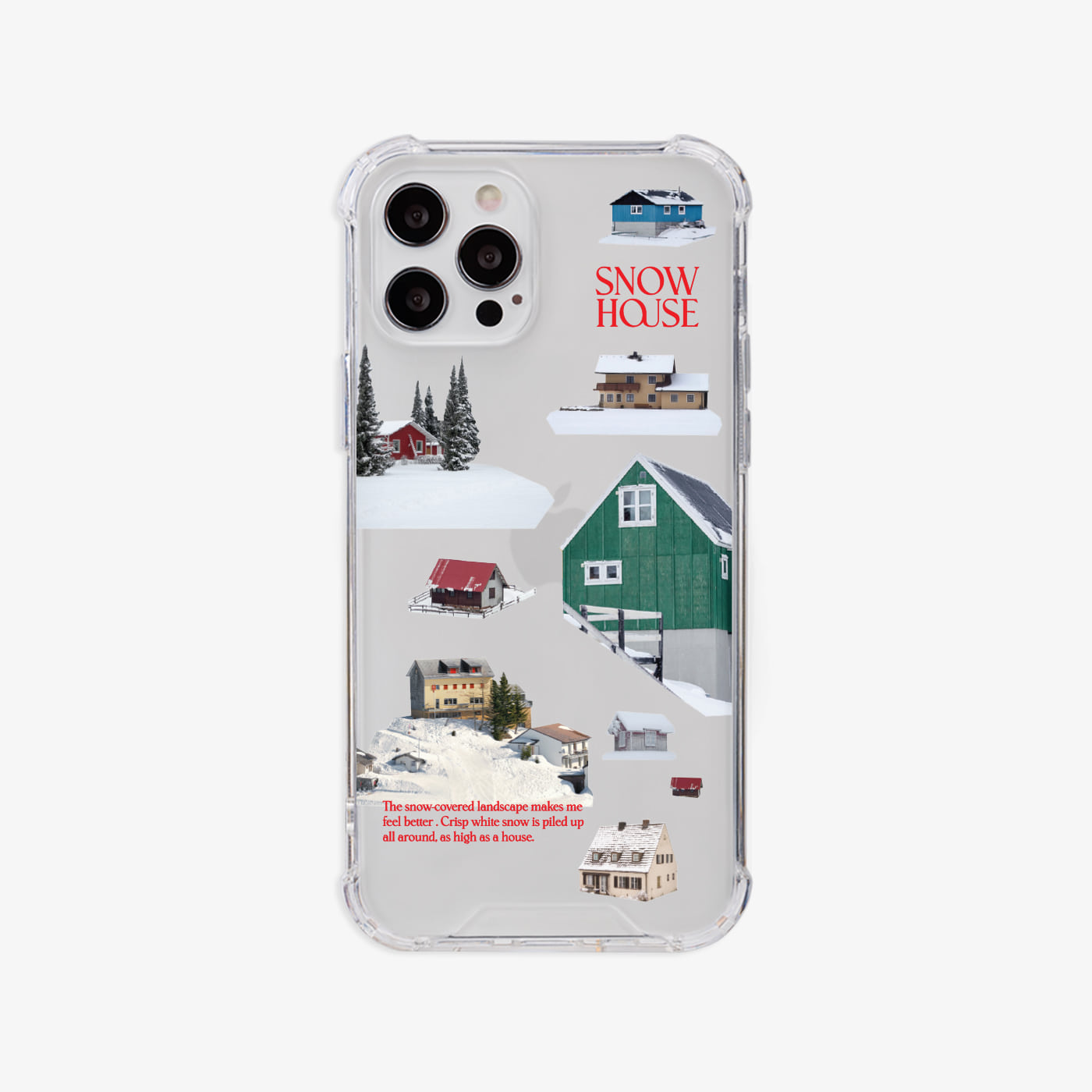 snow house 디자인 [탱크투명 폰케이스]아이폰14 13 12 미니 mini 엑스 프로 pro max 맥스 갤럭시 Z플립 스마트 변색없는 젤리 감성