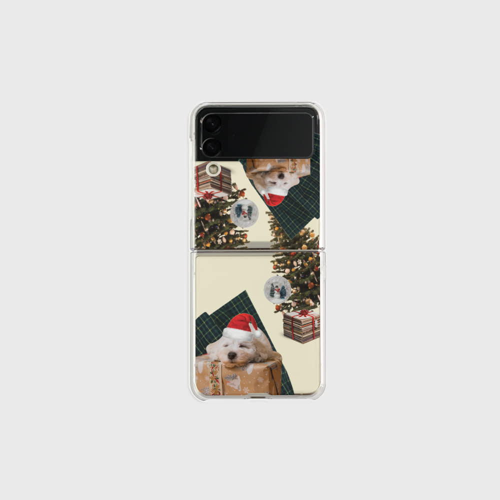 슬리피 퍼피 디자인 [제트플립 클리어하드 폰케이스]아이폰14 13 12 미니 mini 엑스 프로 pro max 맥스 갤럭시 Z플립 스마트 변색없는 젤리 감성