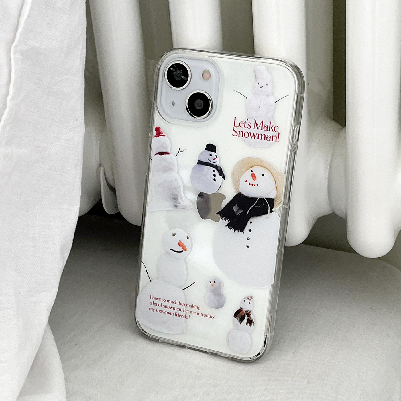 make snowman 디자인 [클리어 폰케이스]아이폰14 13 12 미니 mini 엑스 프로 pro max 맥스 갤럭시 Z플립 스마트 변색없는 젤리 감성
