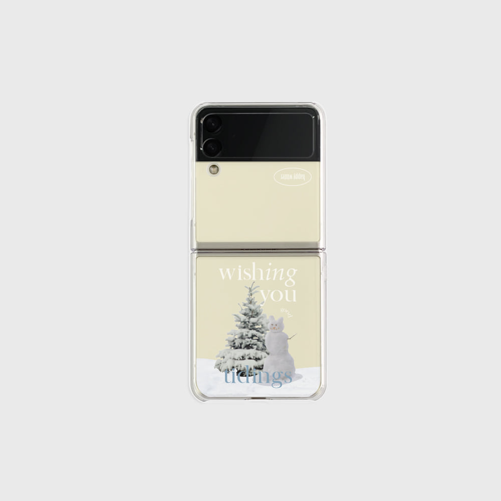 wish snow 레터링 디자인 [제트플립 클리어하드 폰케이스]아이폰14 13 12 미니 mini 엑스 프로 pro max 맥스 갤럭시 Z플립 스마트 변색없는 젤리 감성