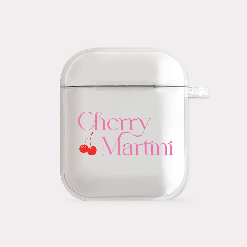 cherry martini 레터링 디자인 [clear 에어팟케이스 시리즈]