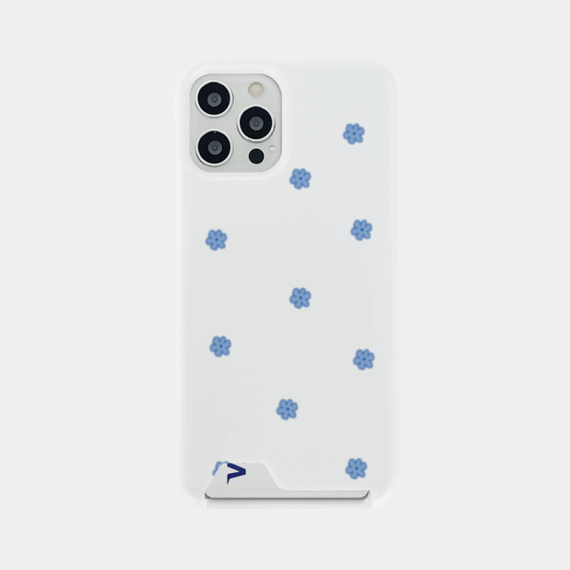 blue flower 디자인 [카드수납 폰케이스]아이폰14 13 12 미니 mini 엑스 프로 pro max 맥스 갤럭시 Z플립 핸드폰 감성