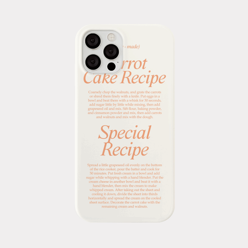 cake recipe 레터링 디자인 [하드 폰케이스]아이폰14 13 12 미니 mini 엑스 프로 pro max 맥스 갤럭시 Z플립 핸드폰 감성