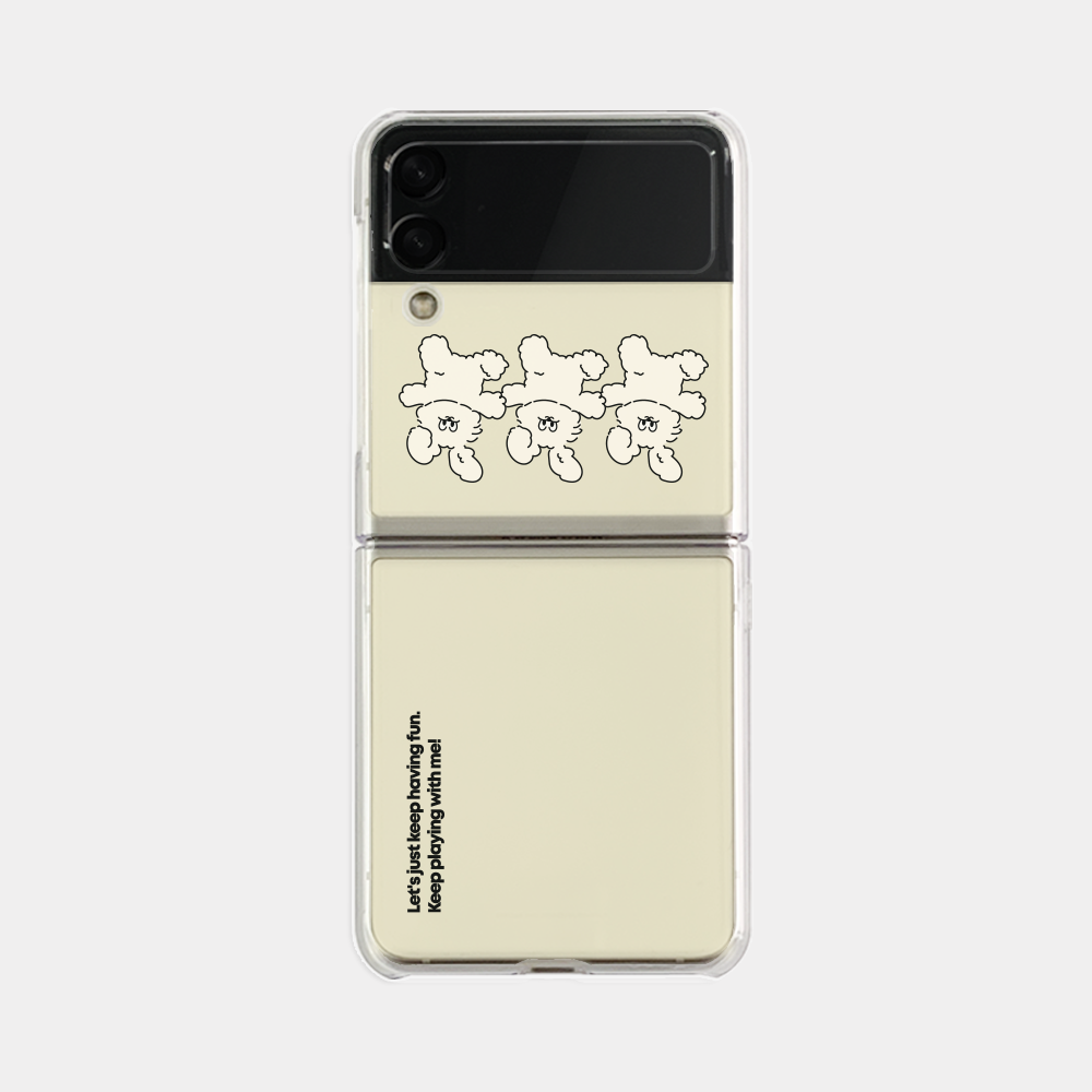 버티 플레이 디자인 [제트플립 클리어하드 폰케이스]아이폰14 13 12 미니 mini 엑스 프로 pro max 맥스 갤럭시 Z플립 스마트 변색없는 젤리 감성