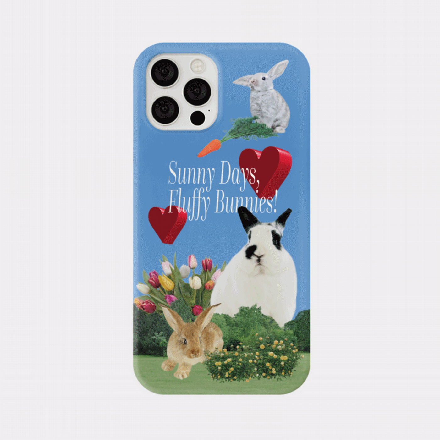 fluffy bunnies 디자인 [하드 폰케이스]아이폰14 13 12 미니 mini 엑스 프로 pro max 맥스 갤럭시 Z플립 핸드폰 감성