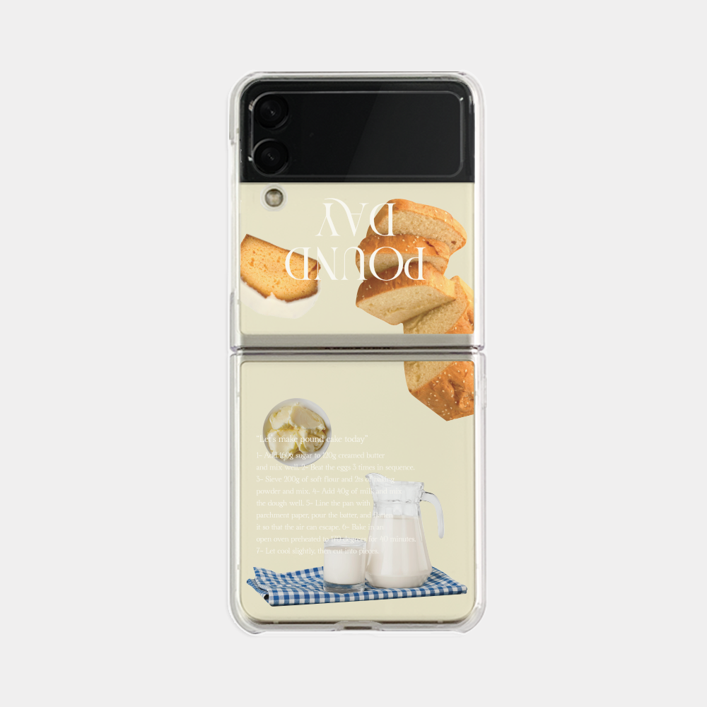 make pound cake 디자인 [제트플립 클리어하드 폰케이스]아이폰14 13 12 미니 mini 엑스 프로 pro max 맥스 갤럭시 Z플립 스마트 변색없는 젤리 감성