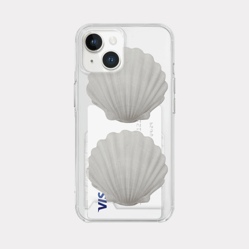 vintage shell 디자인 [투명 카드수납 폰케이스]아이폰14 13 12 미니 mini 엑스 프로 pro max 맥스 갤럭시 Z플립 스마트 변색없는 젤리 감성