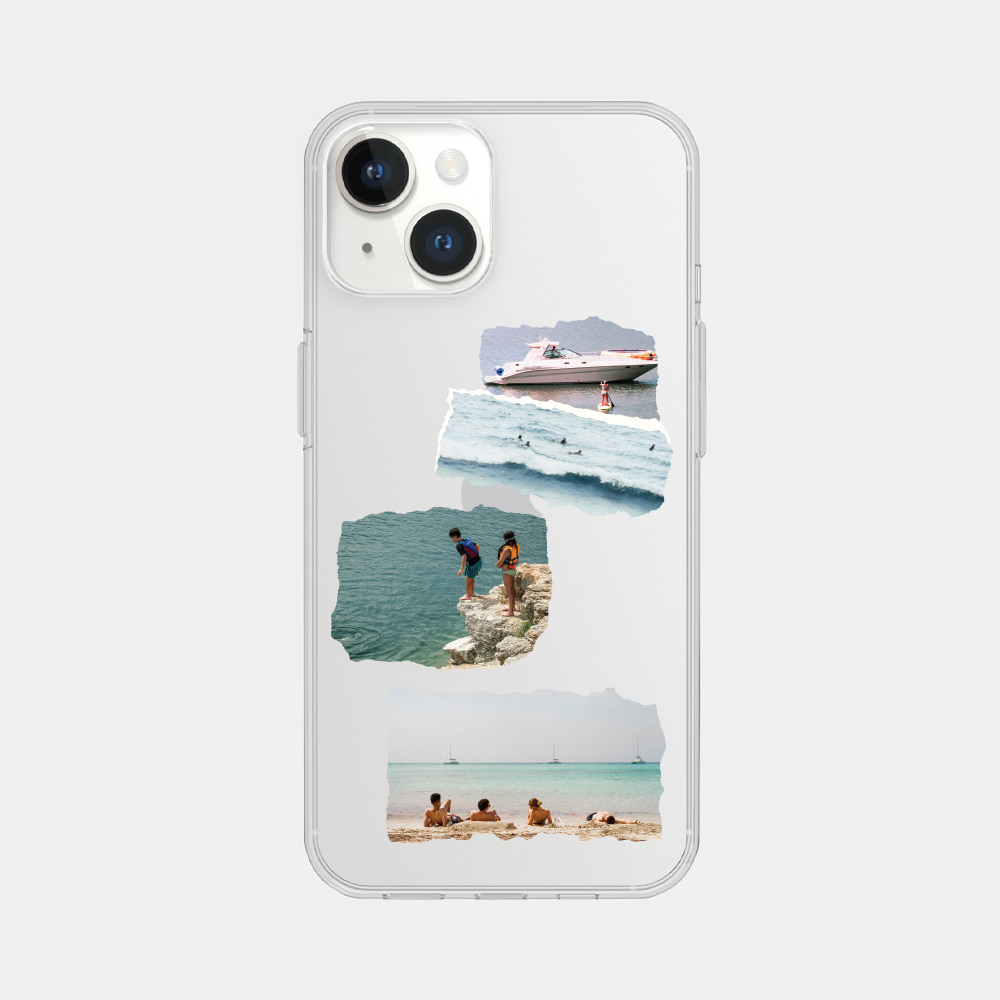 summer vacation 디자인 [클리어 폰케이스]아이폰14 13 12 미니 mini 엑스 프로 pro max 맥스 갤럭시 Z플립 스마트 변색없는 젤리 감성