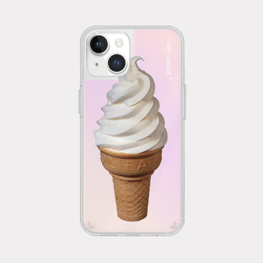 sweet ice cream 디자인 [글로시미러 폰케이스]아이폰14 13 12 미니 mini 엑스 프로 pro max 맥스 갤럭시 Z플립 스마트 변색없는 젤리 감성