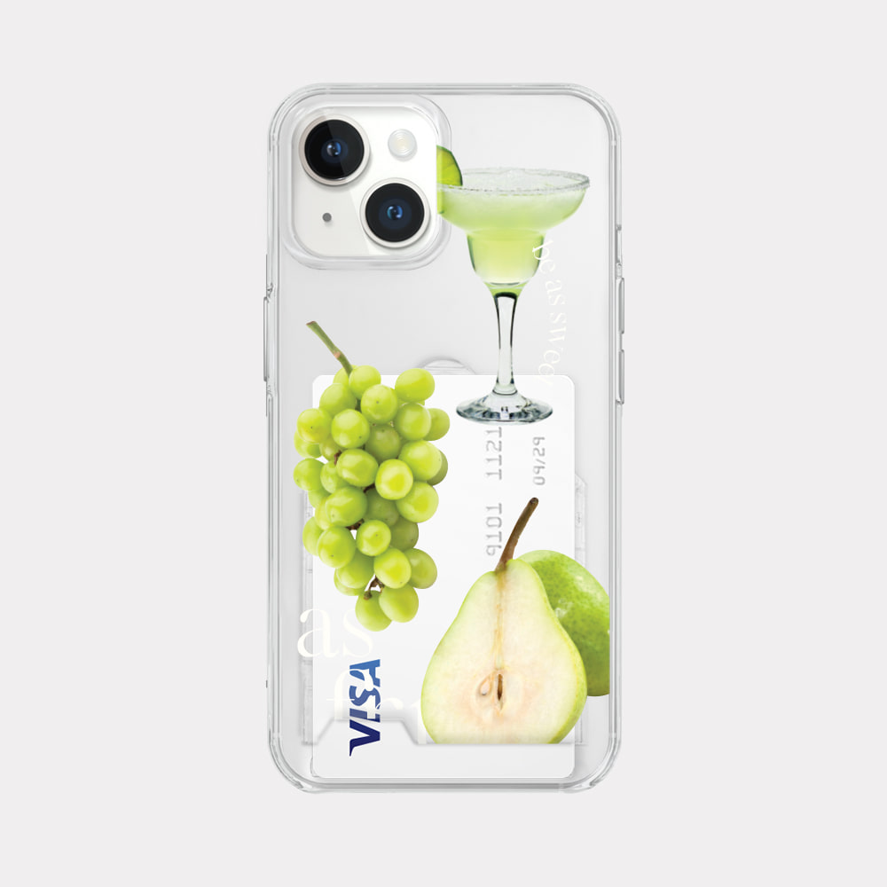 sweet fruits 디자인 [투명 카드수납 폰케이스]아이폰14 13 12 미니 mini 엑스 프로 pro max 맥스 갤럭시 Z플립 스마트 변색없는 젤리 감성
