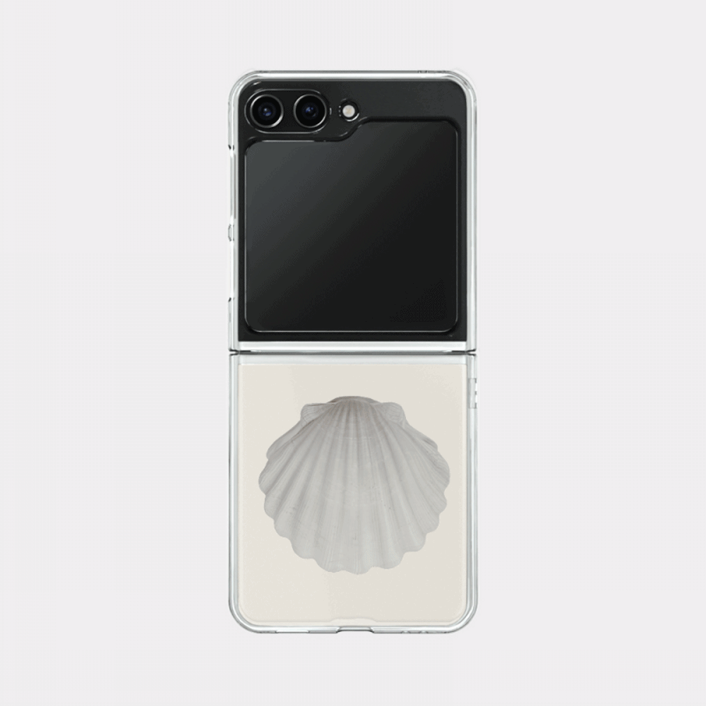 vintage shell 디자인 [제트플립 클리어하드 폰케이스]아이폰14 13 12 미니 mini 엑스 프로 pro max 맥스 갤럭시 Z플립 스마트 변색없는 젤리 감성