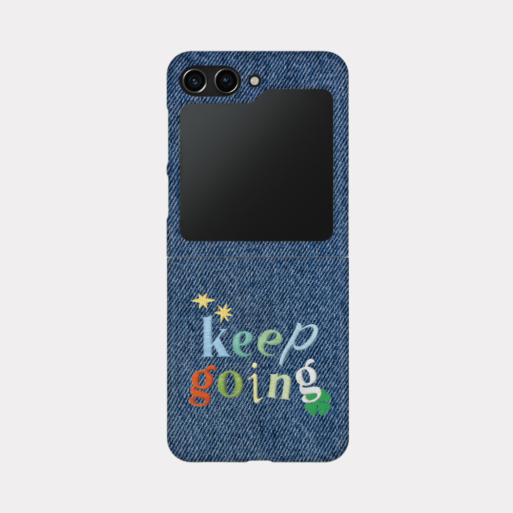 keep going denim 디자인 [제트플립 하드 폰케이스]아이폰14 13 12 미니 mini 엑스 프로 pro max 맥스 갤럭시 Z플립 핸드폰 감성
