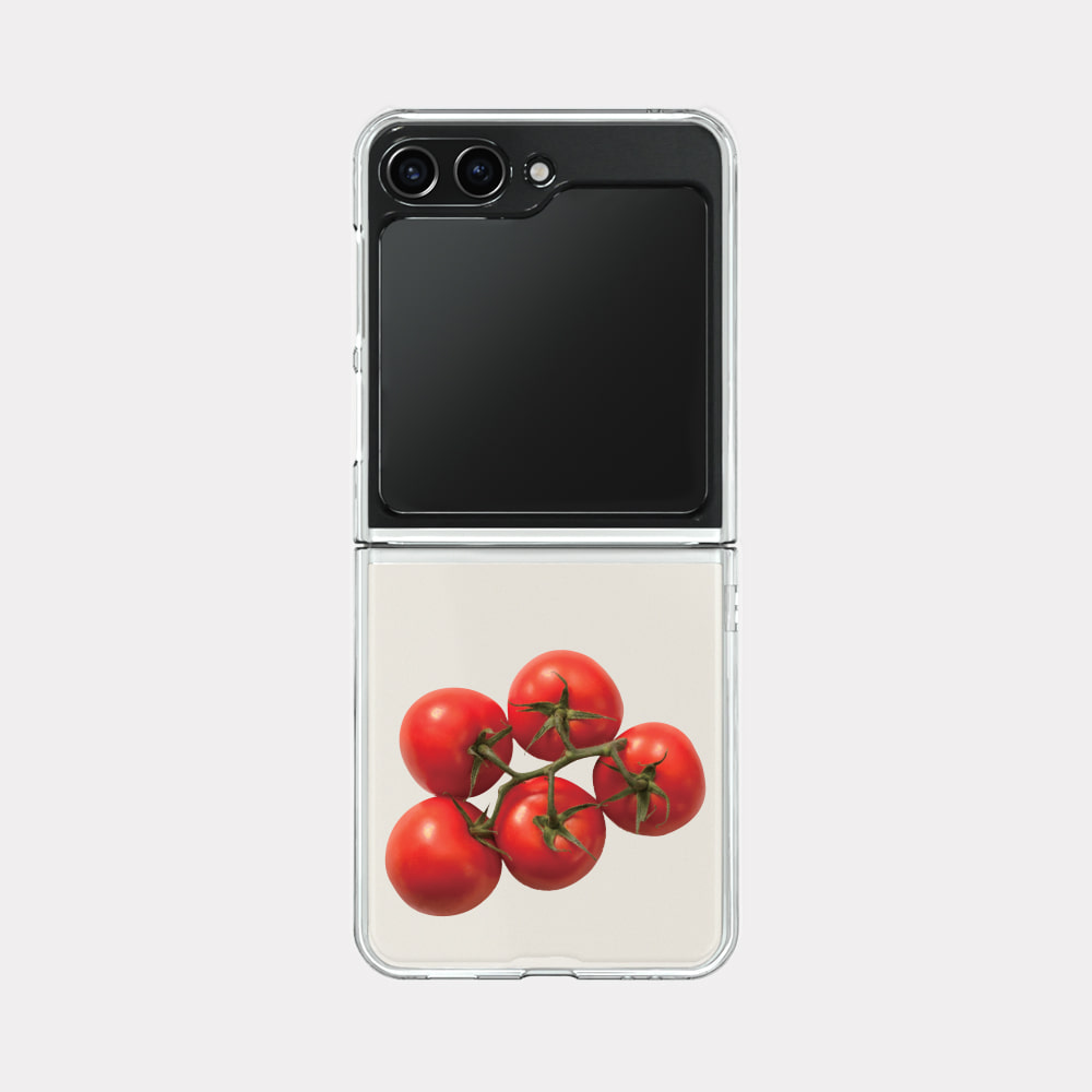 red tomato 디자인 [제트플립 클리어하드 폰케이스]아이폰14 13 12 미니 mini 엑스 프로 pro max 맥스 갤럭시 Z플립 스마트 변색없는 젤리 감성