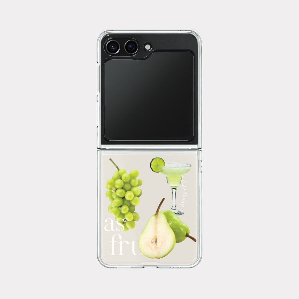 sweet fruits 디자인 [제트플립 클리어하드 폰케이스]아이폰14 13 12 미니 mini 엑스 프로 pro max 맥스 갤럭시 Z플립 스마트 변색없는 젤리 감성