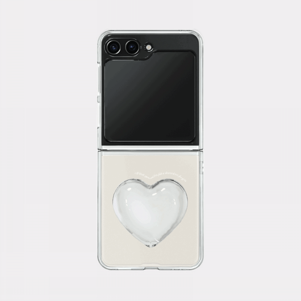 pure love 디자인 [제트플립 클리어하드 폰케이스]아이폰14 13 12 미니 mini 엑스 프로 pro max 맥스 갤럭시 Z플립 스마트 변색없는 젤리 감성