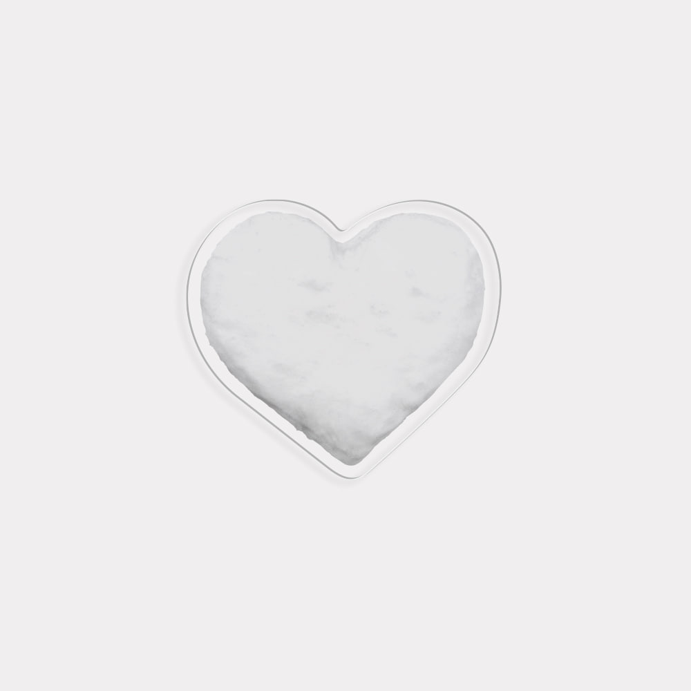 fluffy heart snow 디자인 [아크릴스마트톡]